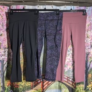 Three Pairs Lululemon Leggings 6&8